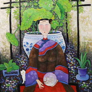 Painting-Canvas-Women-Chinese-Contemporary-Art-Hu-YongKai-Figure