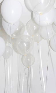 white balloons
