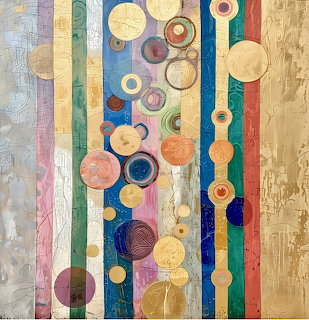 Gustav Klimt inspired pastel circles on bands
