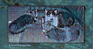 Three Cats Caturday Art