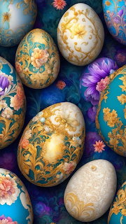 Barogue Easter Eggs, POTW, art flowers image#joy design patterns