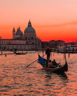 Sunset over the grand canal