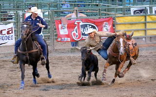 07-14-18 Wyoming Casper Rodeo Steer Wrestling 003