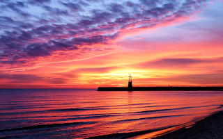 Pink-sunset-beach