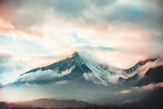 Mountains on clouds