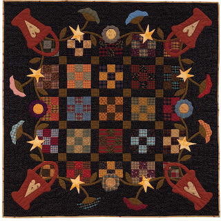 At Home w Country Quilts- Night Blooms