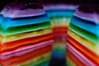 Rainbow gelatin