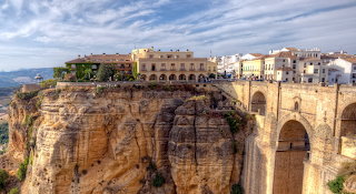 village on a high cliff