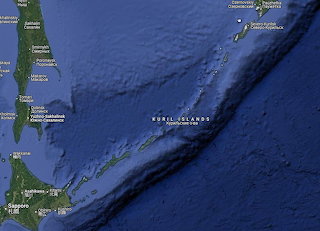 Russia, Kuril Islands, Satellite Image