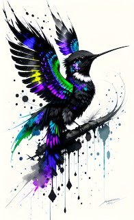 Rainbow hummingbird by esotericfae dfycnwv 414w 2x