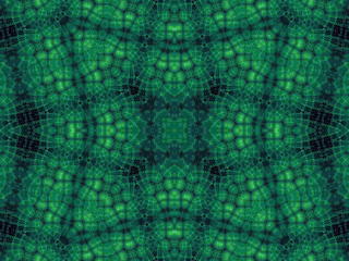 Green & Blue Fractal Pattern