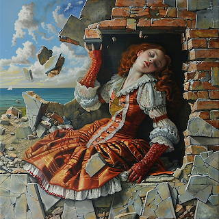 Farukll. Broken dreams in the style of Michael Cheval and Andre