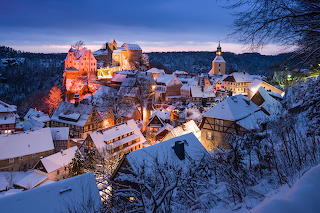 Germany Winter Evening Houses Castles Church 599598 1280x851