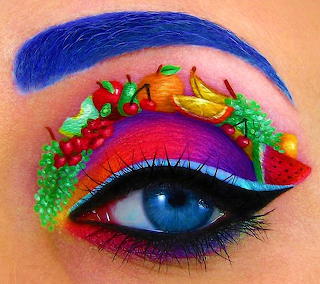 Colorful eye makeup