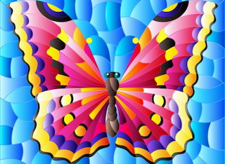 PAPILLON VITRAIL