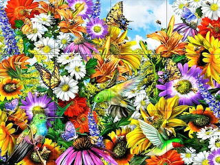 Save the Bees tile mural by Lori Schory