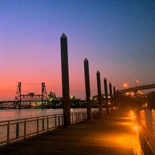 Wharf sunset