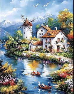 Windmills on a River