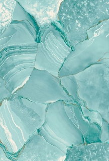 Fragmented slabs of blue