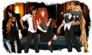 Personagens disney estudando em hogwarts harry potter4