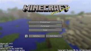 MINECRAFT home screen