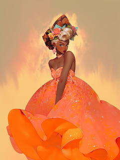 Orange gown