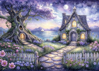 A whimsical scene mango art