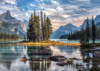 Lago Maligne Alberta Canadá