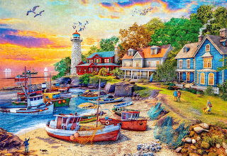 Boats on Sunset Coast