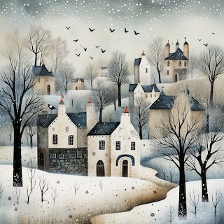 Winter calendar art