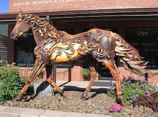Scrap metal horse