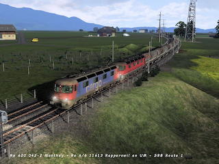 Re 620 042-2 Monthey + Re 66 11613 Rapperswil en UM - SBB Route