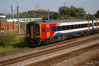 East Mids Trains cl 158 on March Line Peterborough
