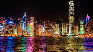 A symphony of lights hong kong-wallpaper-1366x768