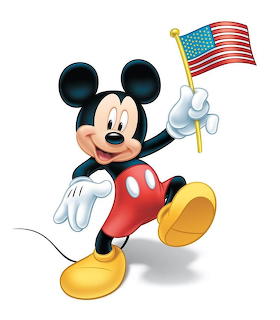 Disney Holiday July 4th Mickey Mouse American Flag