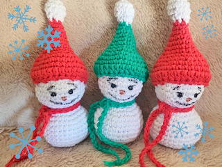 Cute Crochet Snowman Trio