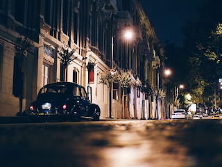 Night city street