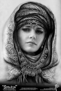 Black & white pencil drawing  princess