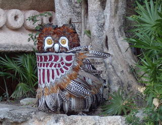 Maya Dancer in Owl Costume 2