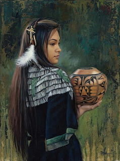 Native American Girl by Linda Buckbinder