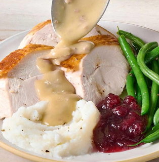 Where's the dressing and rolls?