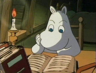Moomintroll reading