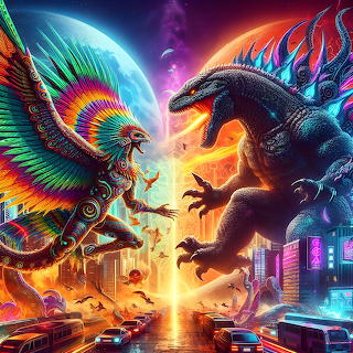 Godzilla VS Quetzacoatl