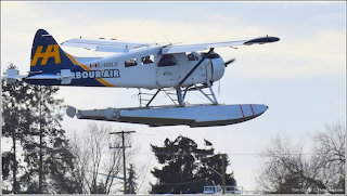 DHC2 Mk1 takes of from the Fraser River