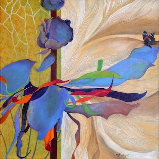 Kay Puttergill, “Pirouette” oil reconstructed peony Patterns Des