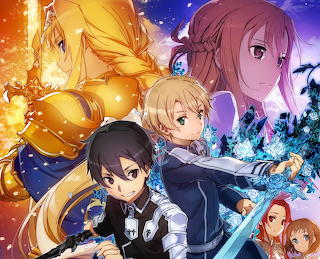 Kirito, Eugeo, Alice, & Asuna - Sword Art Online