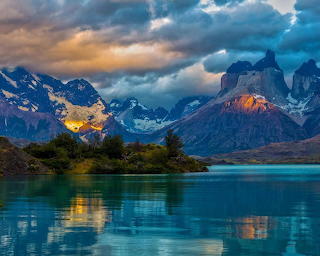 Blue lake Patagonia Argentina