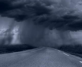 Stormy road