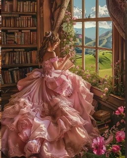 Regency Lady Reading book