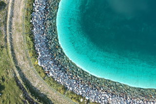 Beautiful clear blue lake